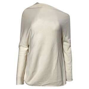 The Row Off The Shoulder Sweater in Cream Cotton